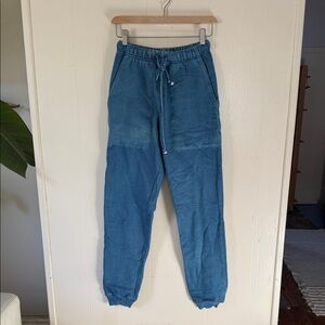 Blue Natural Indigo 6 Dip Jogger Pants Industry of All Nations XS